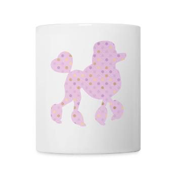 Poodle Dots Pink Dogs Fan Points Dogs Love Heart - Mug - white - Front