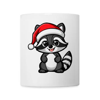 Raccoon Christmas Cute - Mug - white - Front