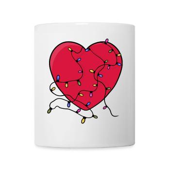 Coeur éclairé - Mug blanc - blanc - Devant