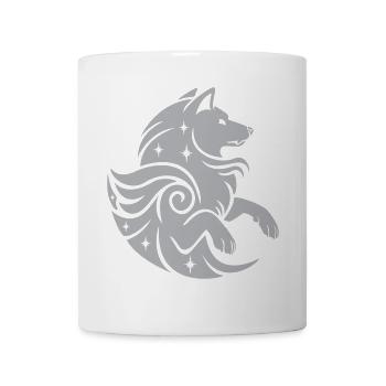 Star Wolf Magic Coat of Arms - customizable color - Mug - white - Front