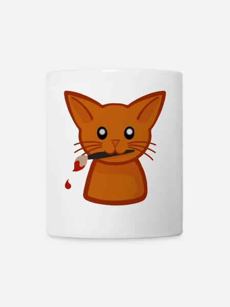 Kritzelkatze - Tasse - Weiß