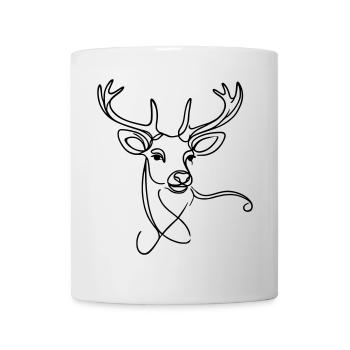 Deer black - Mug - white - Front