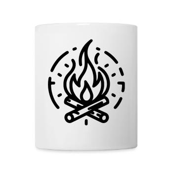 Feu de camp - Aventurier, randonneur, plein air - Mug blanc - blanc - Devant