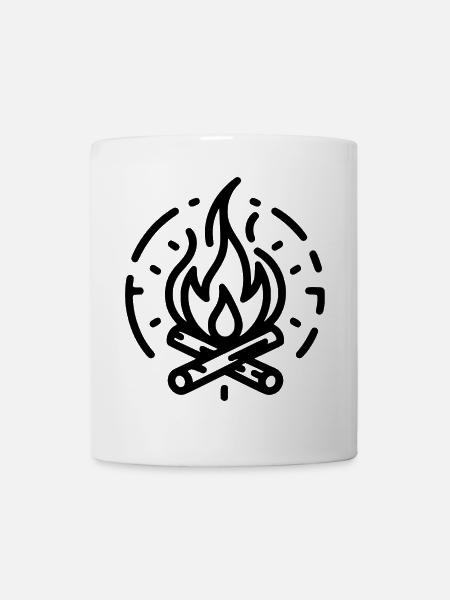 Feu de camp - Aventurier, randonneur, plein air - Mug blanc - blanc