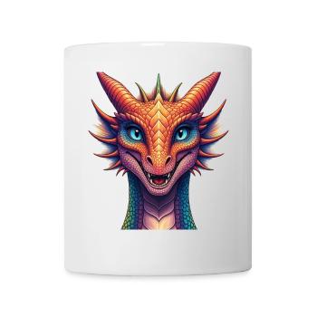Lebendiger Regenbogen-Drachenkopf - Tasse - Weiß - Vorne