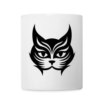 Katze Symbol - Tasse - Weiß - Vorne