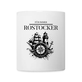 Forever Rostocker With Lighthouse and Compass - Mug - white - Front