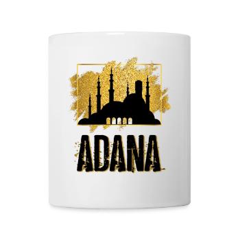 Adana, Turquie, ville, horizons, maison, amour, or - Mug blanc - blanc - Devant