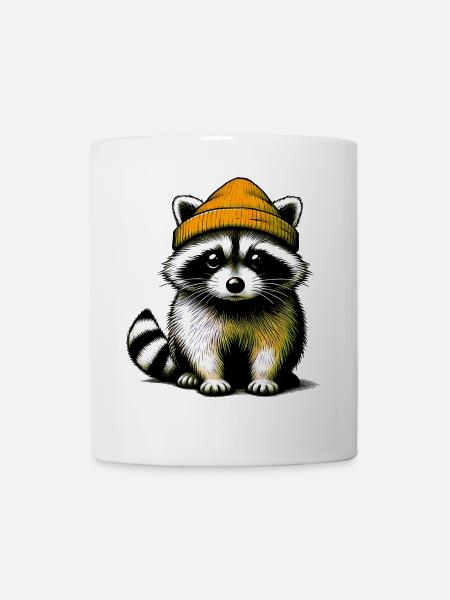 Waschbär - Tasse - Weiß