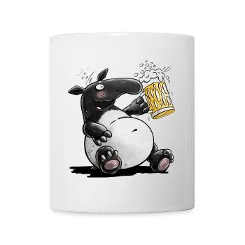 Tapir Boissons Bière Tabier Jeu de mots - Mug blanc - blanc - Devant