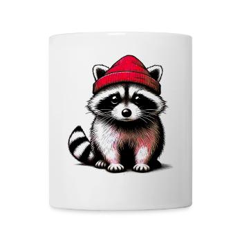 Waschbär - Tasse - Weiß - Vorne