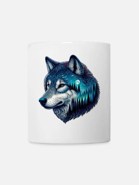 Loup - Mug blanc - blanc