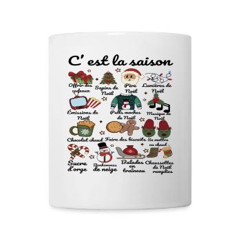 C' Est La Saison Humour Magie De Noël Cadeau - Mug blanc - blanc - Devant