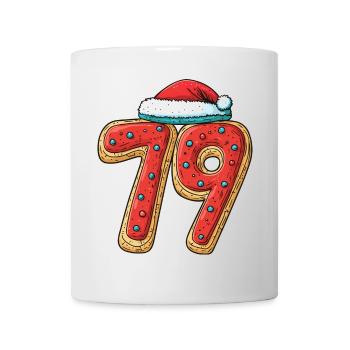 Biscuit de Noël à 79 chiffres - Mug blanc - blanc - Devant