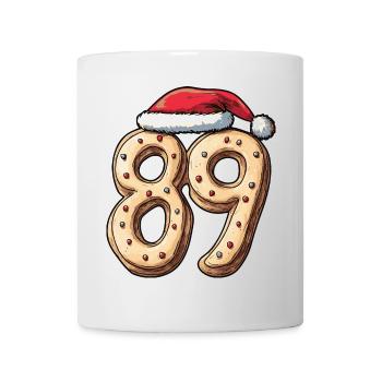 Biscuit de Noël à 89 chiffres - Mug blanc - blanc - Devant