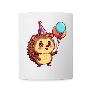 Hérisson Anniversaire Bande Dessinée - Mug blanc - blanc - Devant