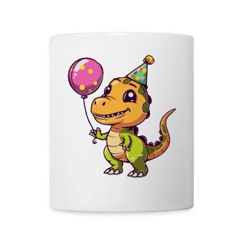Dinosaur T-Rex Birthday Comic - Mug - white - Front