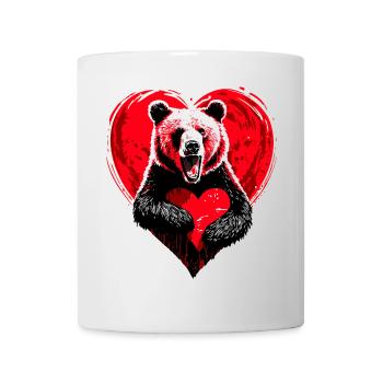 Bär – Herzvolles Design für den Vatertag - Tasse - Weiß - Vorne