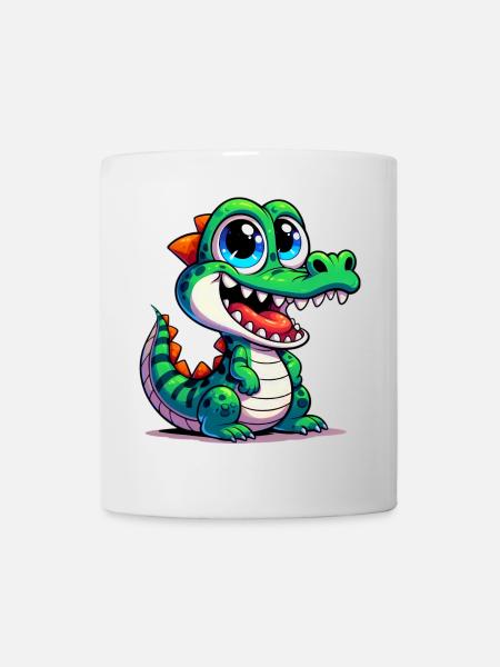 Alligator-Krokodil - Tasse - Weiß