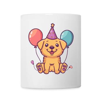 Golden Retriever Hunde Geburtstag Comic - Tasse - Weiß - Vorne