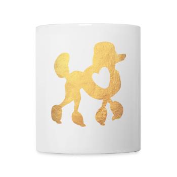 Heart Poodle Gold Dog Love Love Dog Breed - Mug - white - Front