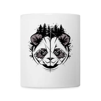 Pandakopf im Comicstil – Wald & Natur Illustration - Tasse - Weiß - Vorne