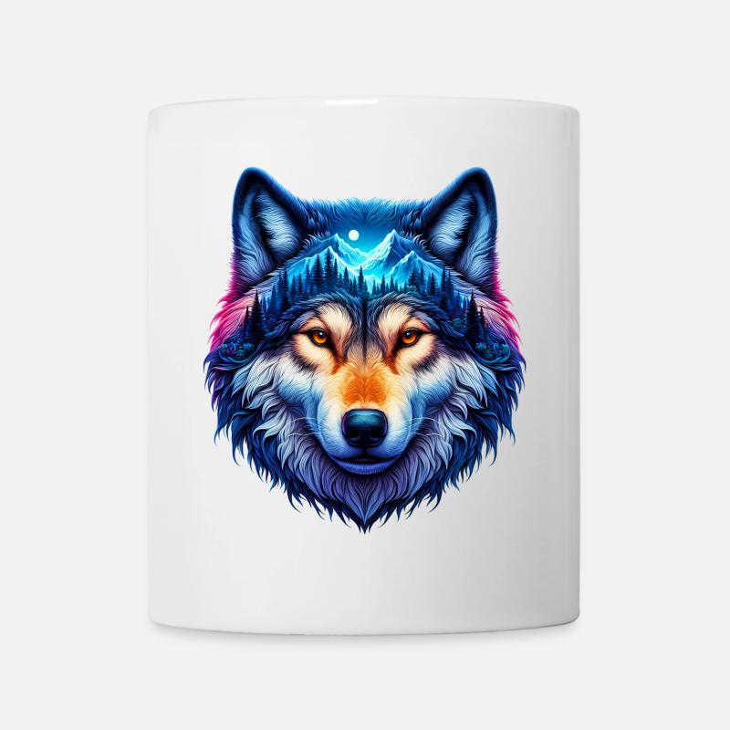 Loup - Mug blanc - blanc