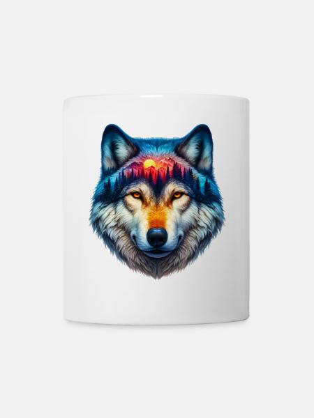 Wolf - Tasse - Weiß