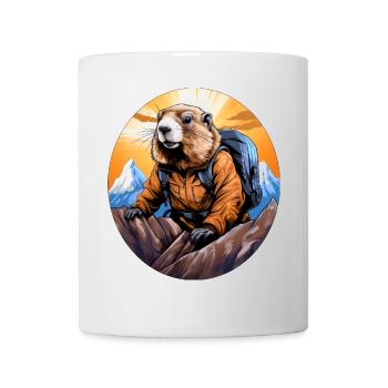 Marmotte Mountaineer / Randonnée Marmottes - Mug blanc - blanc - Devant
