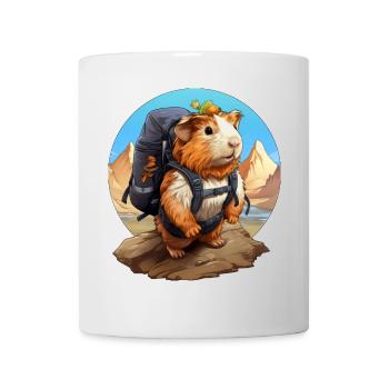 Cochon d’Inde Alpiniste / Randonnée Cochon d’Inde - Mug blanc - blanc - Devant