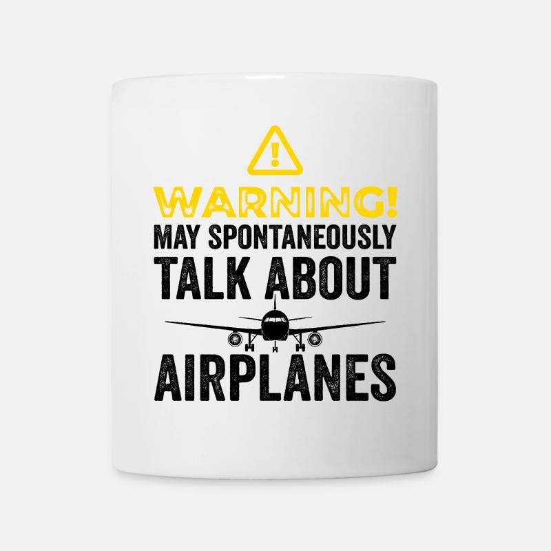 Funny Airplane Tees Men Women Plane Aviation Pilot - Mug blanc - blanc