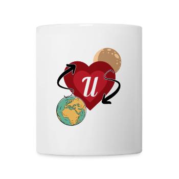 Love U To The Moon and Back, Valentine gift - Mug - white - Front