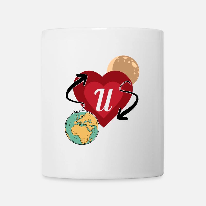 Love U To The Moon and Back, Valentine gift - Mug - white