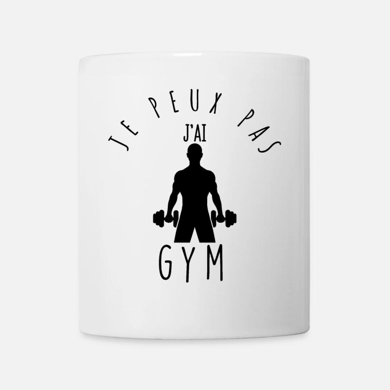 Je peux pas, j'ai gym. - Mug blanc - blanc