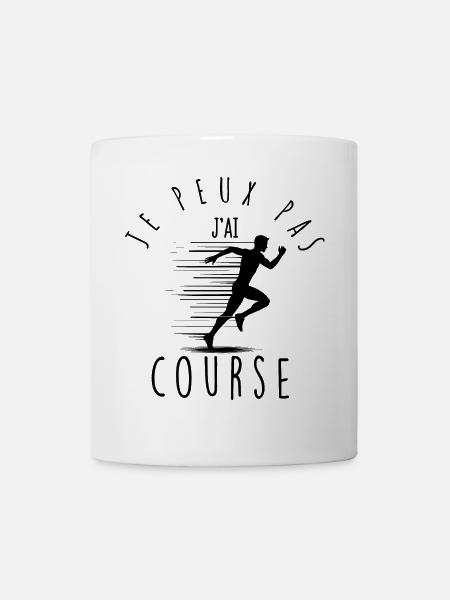 Je peux pas, j'ai course. - Mug blanc - blanc