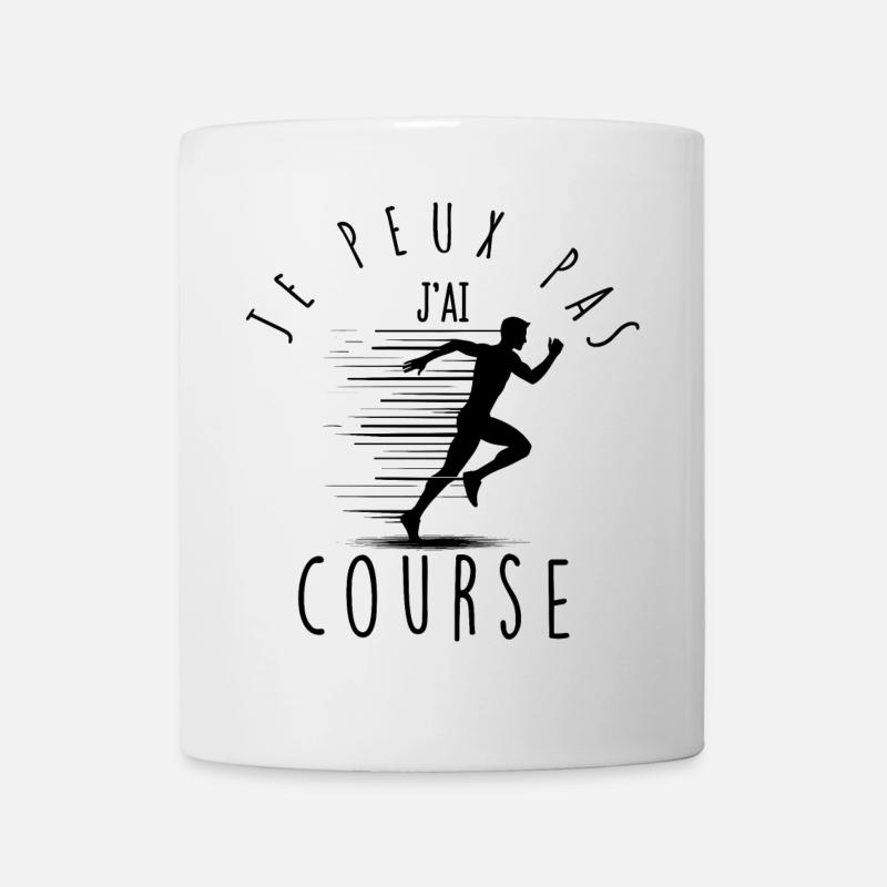 Je peux pas, j'ai course. - Mug blanc - blanc