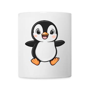 Mignon Adorable Pingouin - Conception de dessin animé charmant - Mug blanc - blanc - Devant