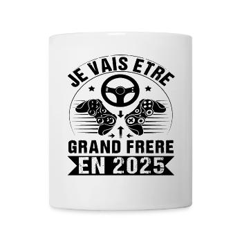 Grand Frère 2025 Annonce Naissance Geek Gamer - Mug blanc - blanc - Devant