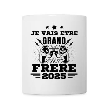 Grand Frère 2025 Annonce Naissance Geek Gamer - Mug blanc - blanc - Devant
