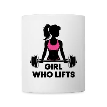 Bodybuilder Gym Girl Barbell Power Beauty - Mug - white - Front