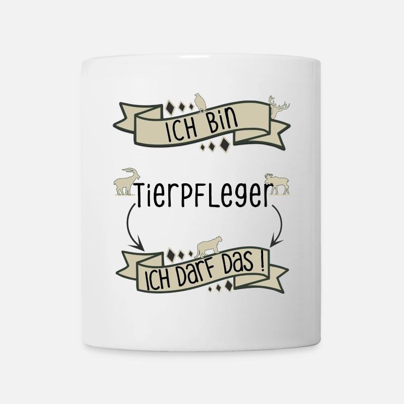 Lustiger Tierpfleger Spruch - ich darf das! - Tasse - Weiß
