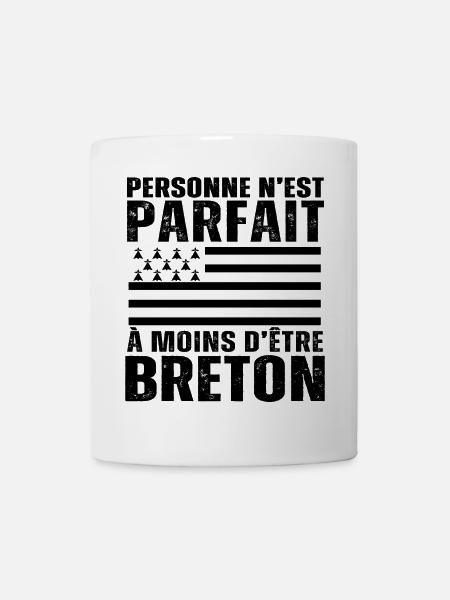 Je Suis Breton Humour Bretagne Cadeau - Mug blanc - blanc