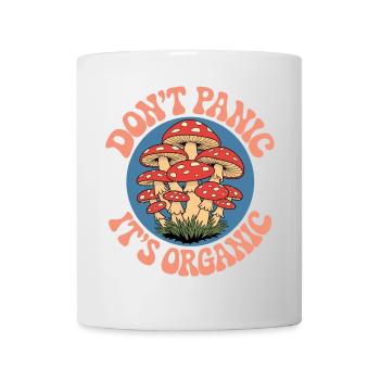 Ne paniquez pas ses champignons bio - Mug blanc - blanc - Devant