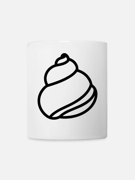 Muschel - Tasse - Weiß