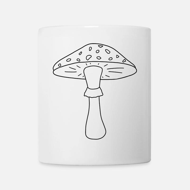 Toadstool black and white - Mug - white