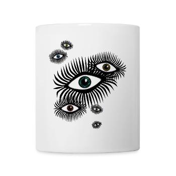 sixties eyes 60s 7 Augen psychedelic - Tasse - Weiß - Vorne