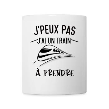 Ich kann keinen Zug haben, um den Bahnhof zu verlassen - Tasse - Weiß - Vorne