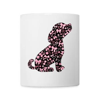 Cute Pink Dog Bow Cute Gift - Mug - white - Front