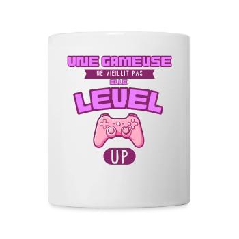 Elle Level Up Gameuse Rose - Mug blanc - blanc - Devant
