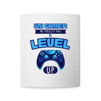 Un Gamer Level Up: Jeunesse Infinie - Mug blanc - blanc - Devant